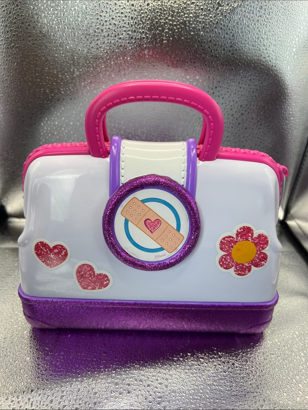 Disney Doc McStuffins White, Pink & Purple Glitter Play Doctor Bag
